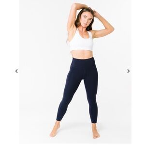 Zyia Active Navy Pocket Brilliant Hi Rise 7/8 Legging Size 2